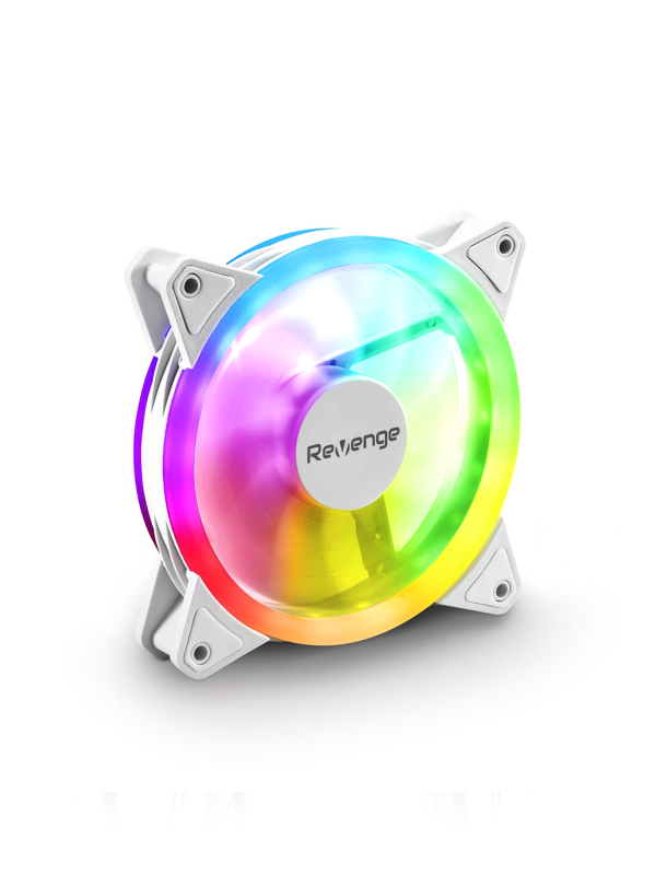 Revenge RV400 4in1 Kumandalı Beyaz 12cm RGB Fan Seti Fan Kontrolör Dahil 120mm 4lü Kasa Fanı