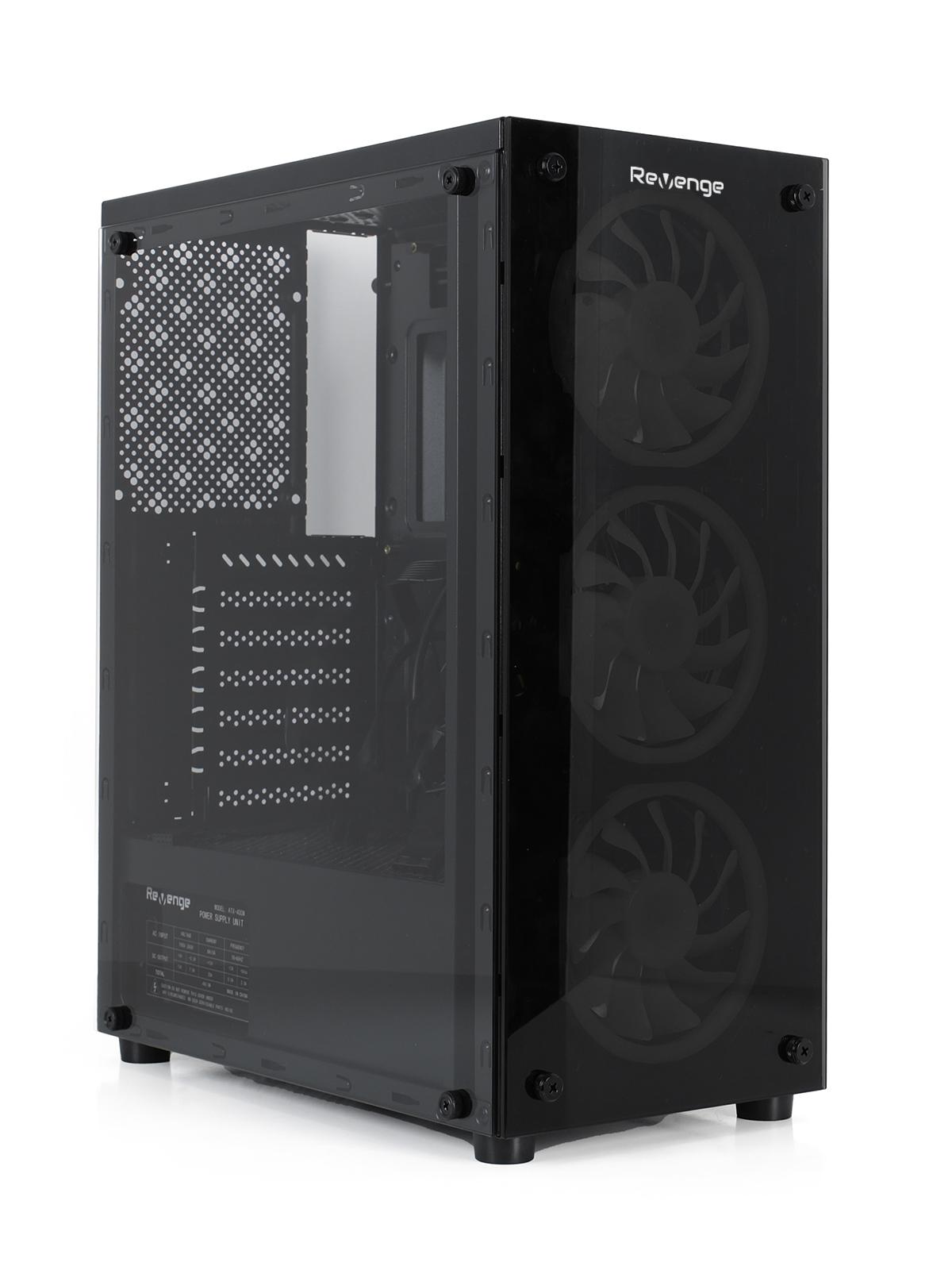 Revenge - Clear 3 Fanlı Temperli Cam Panel Gaming Oyuncu Kasası