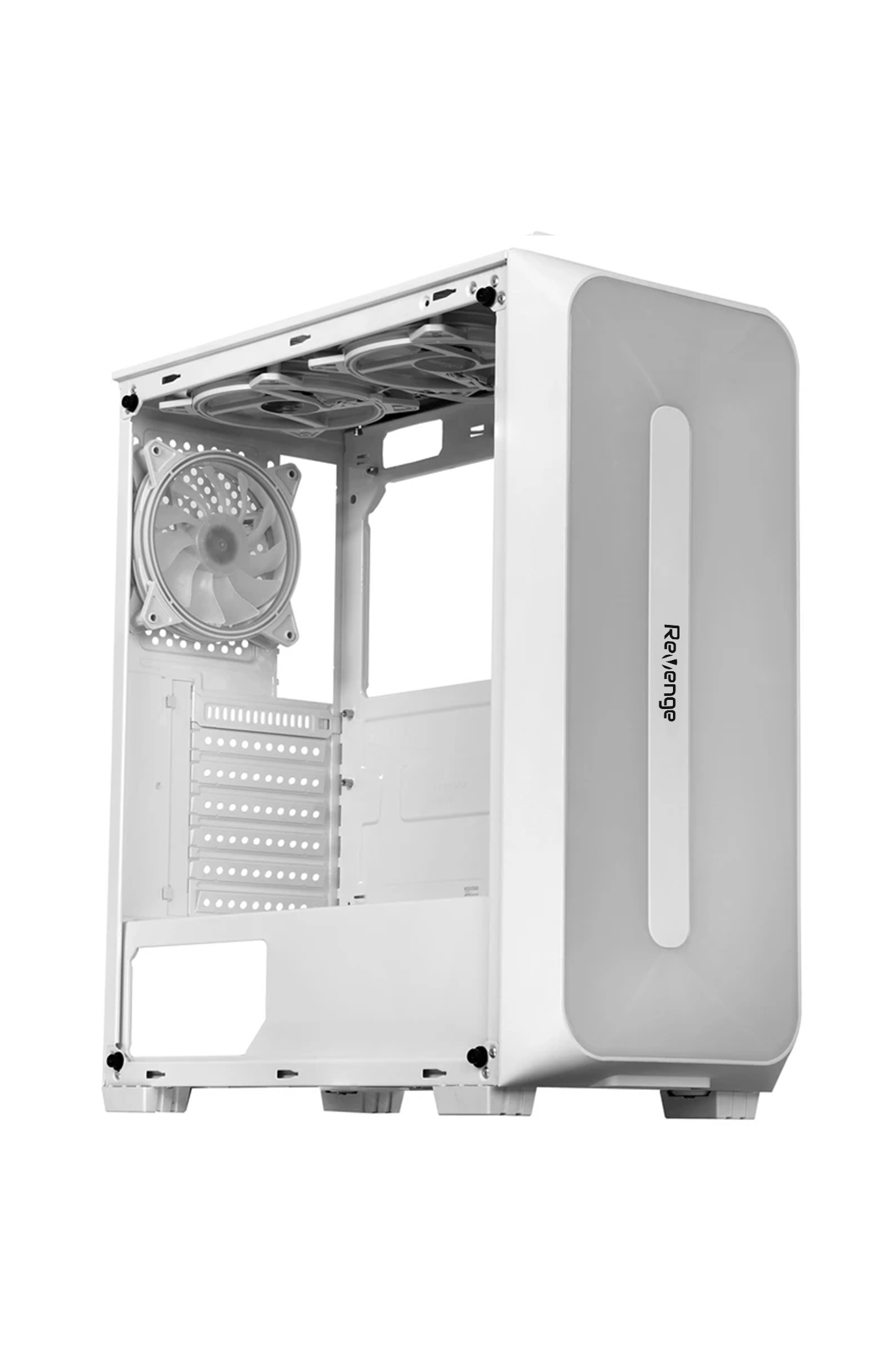 Colorful Beyaz 3 Fanlı 10 Mod RGB Işıklı Şeffaf Panel ATX Gaming Boş Bilgisayar Kasası