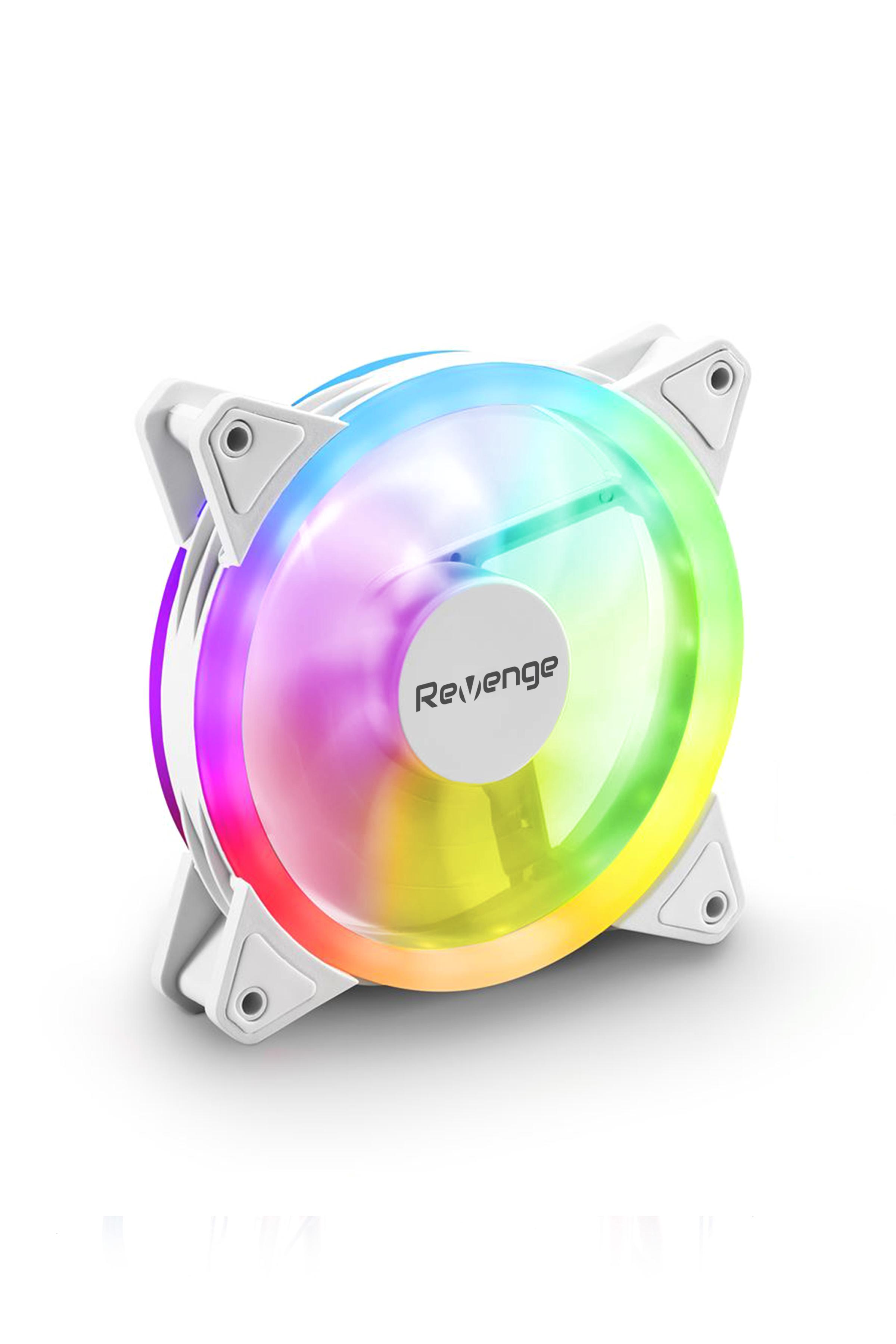 12cm Kasa İçi 4 Renkli Rainbow Fan 120mm Gökkuşağı Işıklı Led Kasa Fanı