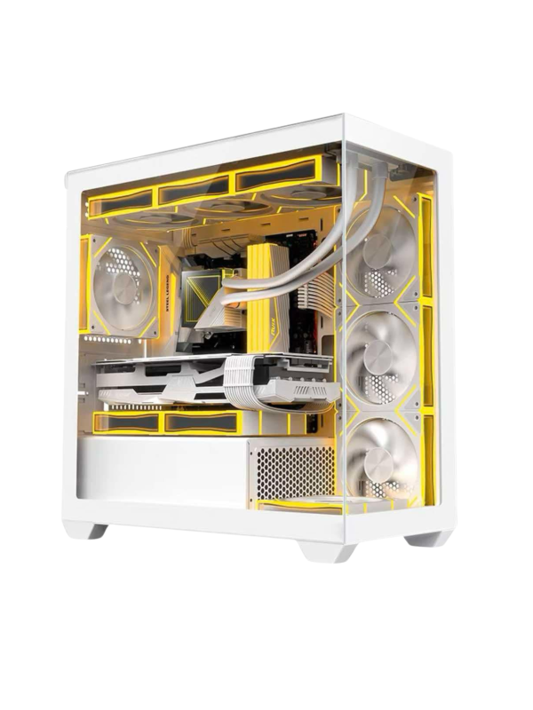 Serenity V2 Beyaz Midi Tower 4 RGB Fanlı Temperli Cam Panel Gaming Oyuncu Bilgisayar Kasası