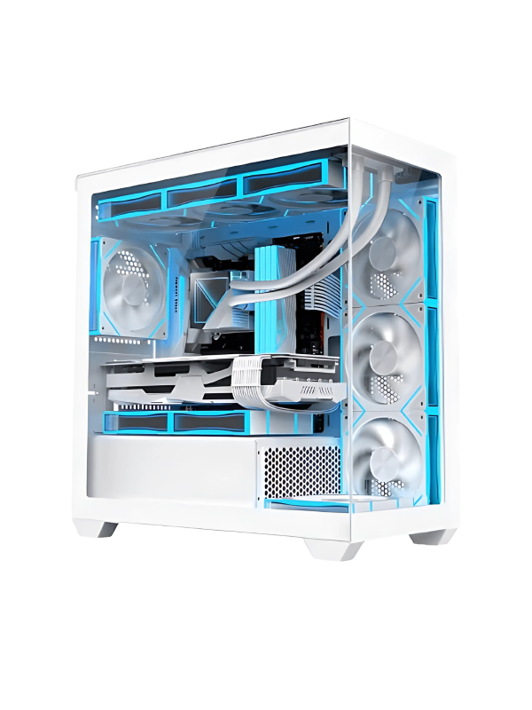 Serenity V2 Beyaz Midi Tower 4 RGB Fanlı Temperli Cam Panel Gaming Oyuncu Bilgisayar Kasası