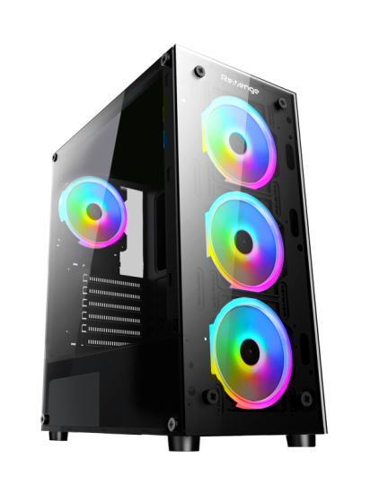 Revenge - Clear 4 Fanlı Tamperli Cam Panel Gaming Oyuncu Kasası