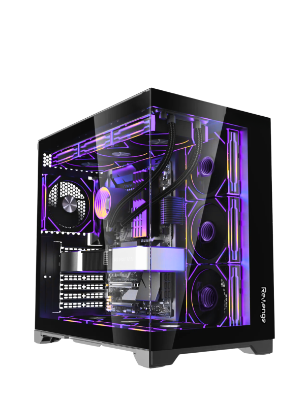 Supernova Kumandalı 7 RGB Fanlı ATX Temperli Cam Panel Akvaryum Gaming Bilgisayar Kasası