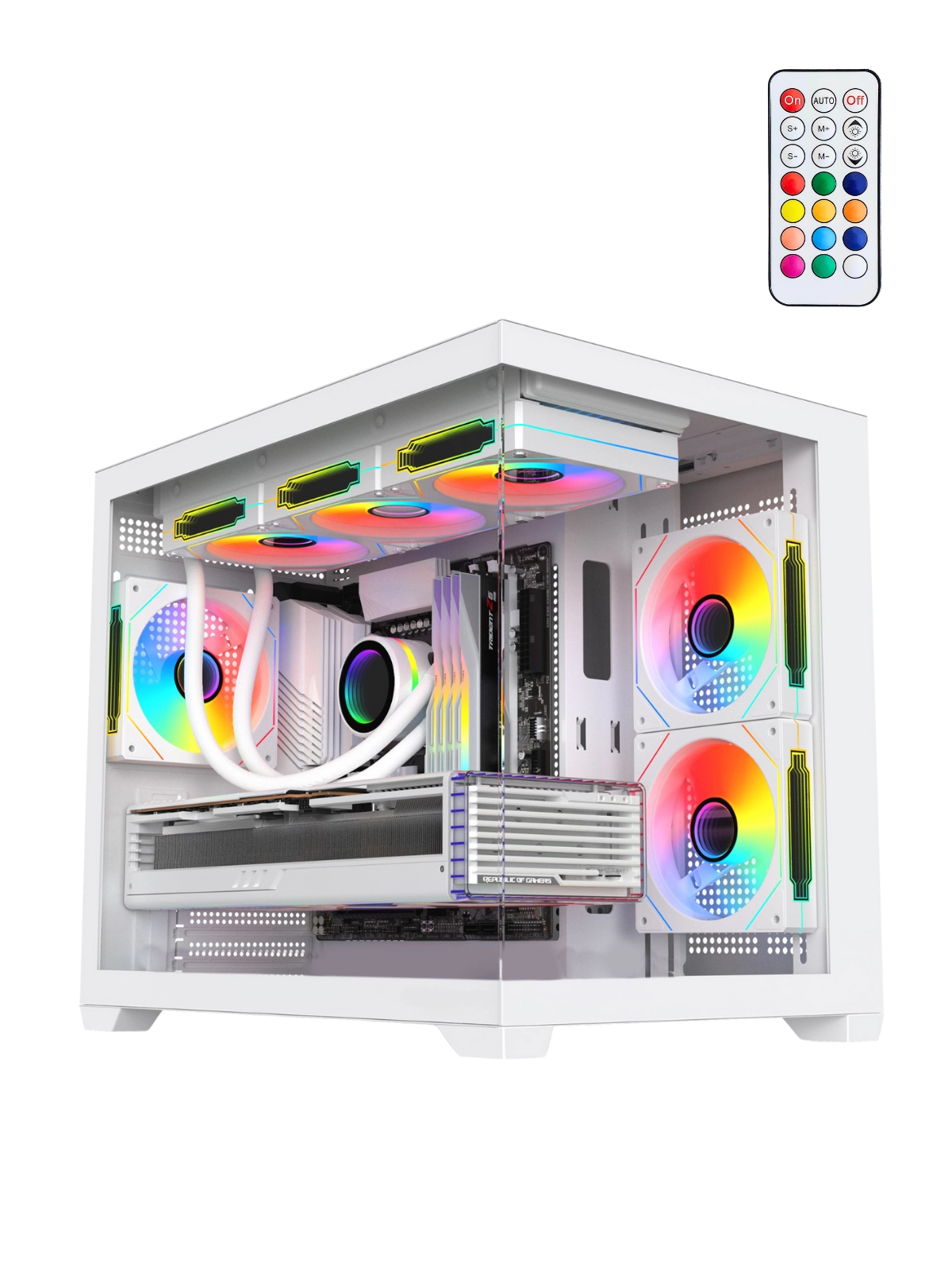 Terranova Kumandalı 6 RGB Fanlı Midi Tower Cam Panel Gaming Oyuncu Bilgisayar Kasası